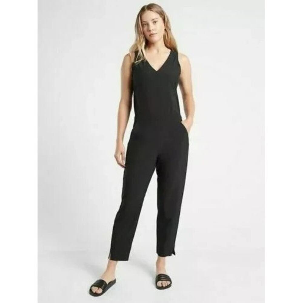 Athleta Brooklyn Heights Women's Plus Size 26 Wide Leg‎ Jumpsuit - Black NWT